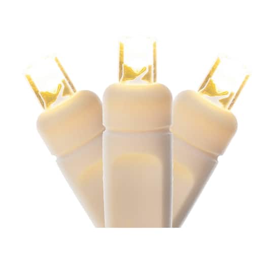 X4W6101PBG LED White Wire End Connecting 4 in. Spacing 34 ft. Long Light Set with Warm White Lights in Poly Bag